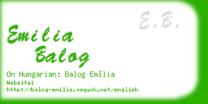emilia balog business card